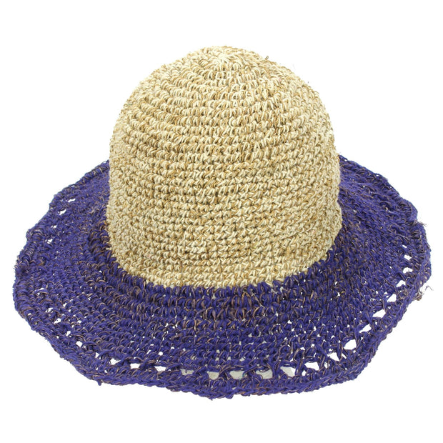 Hemp & Cotton Sun Hat - Two-tone Purple