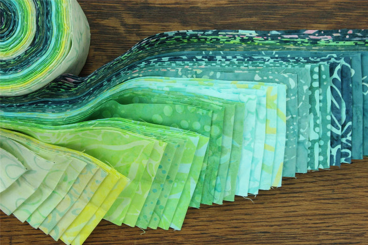 Jelly Roll - 20 Strips of 2.5" x 37" Cotton Batik
