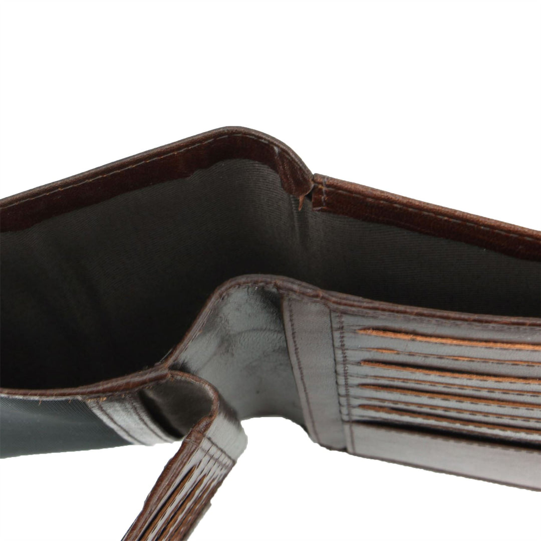 Real Leather Passport Wallet - Brown
