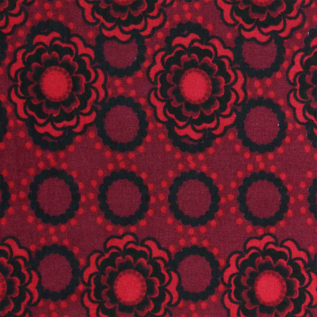 Regular Fit Long Sleeve Shirt - Red Abstract Poppies