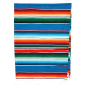 Handwoven Mexican Serape Large 200cm x 147cm - Teal