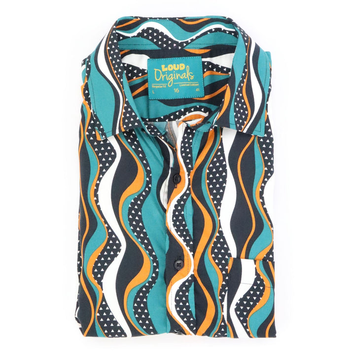 Regular Fit Short Sleeve Shirt - Teal Wiggle