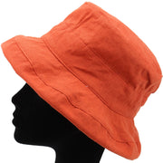 Adjustable sun hat with shapeable brim - Orange (One Size)
