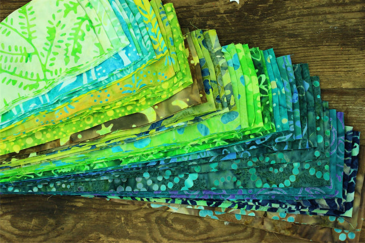 Jelly Roll - 40 Strips of 2.5" x 37" Cotton Batik