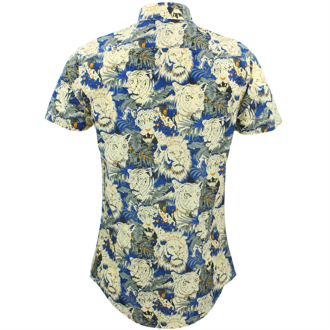 Slim Fit Short Sleeve Shirt - Lion Tiger Jungle