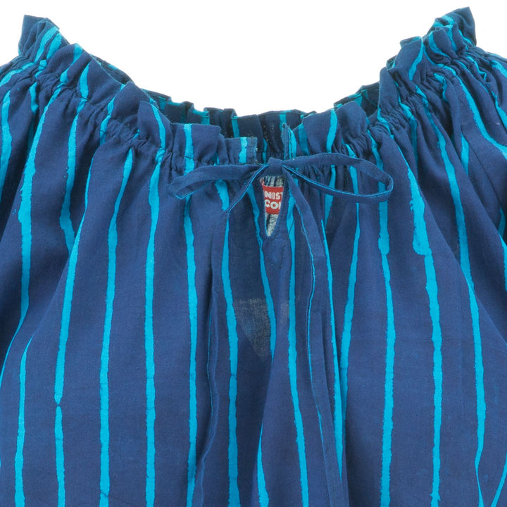 Tie Front Summer Dress - Ocean Stripe