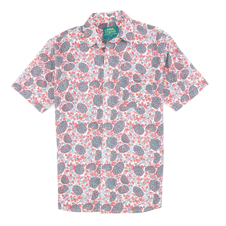 Regular Fit Short Sleeve Shirt - Coral Garden Whirl