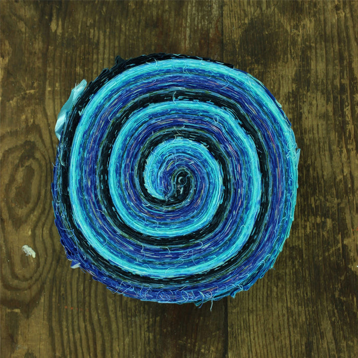 Cotton Batik Pre Cut Fabric Bundles - Jelly Roll  - Blue Slate