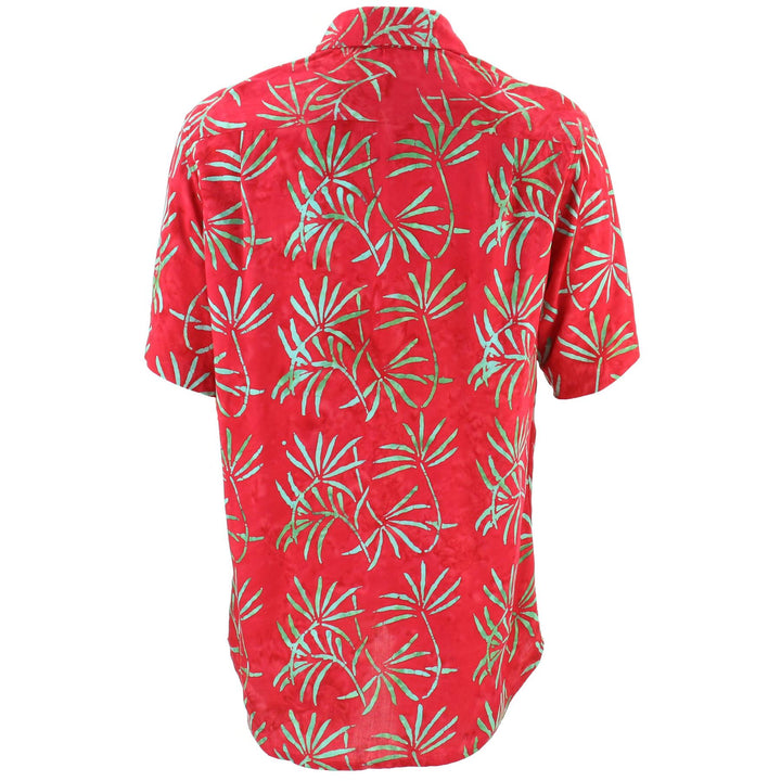 Loud Originals Regular Fit Short Sleeve Shirt - Tropical Leaf - Red