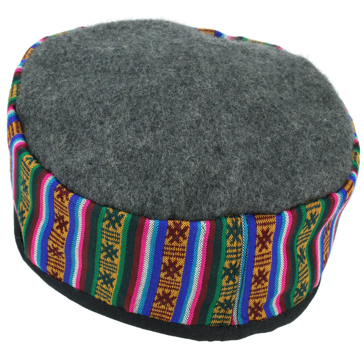 Nepalese Wool Smoking Hat - Grey
