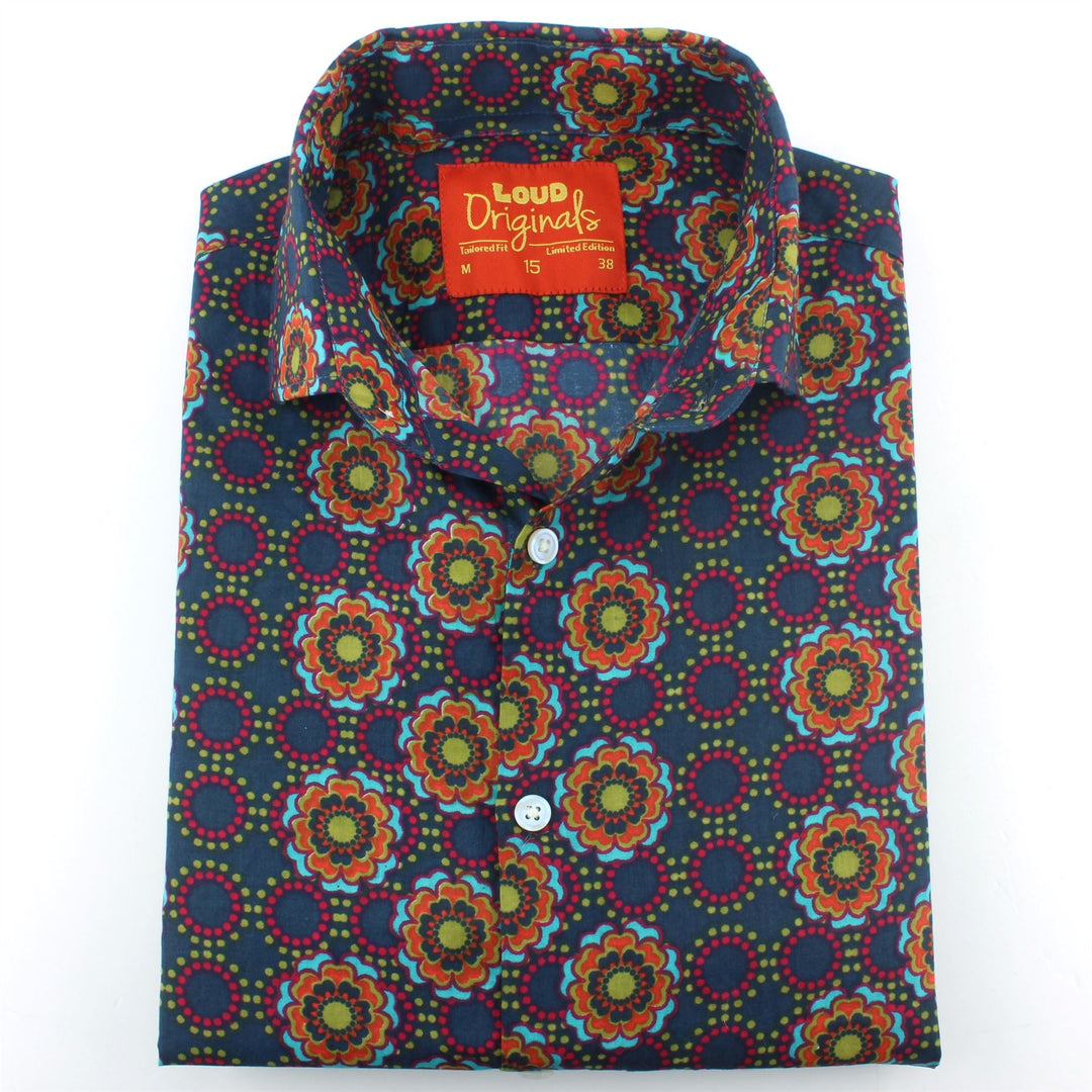 Tailored Fit Long Sleeve Shirt - Poppy Dots