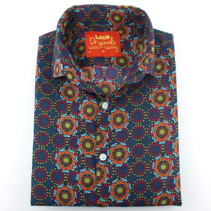 Tailored Fit Long Sleeve Shirt - Poppy Dots