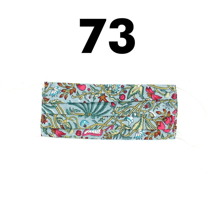 100% Cotton Handmade Pleated Face-Mask