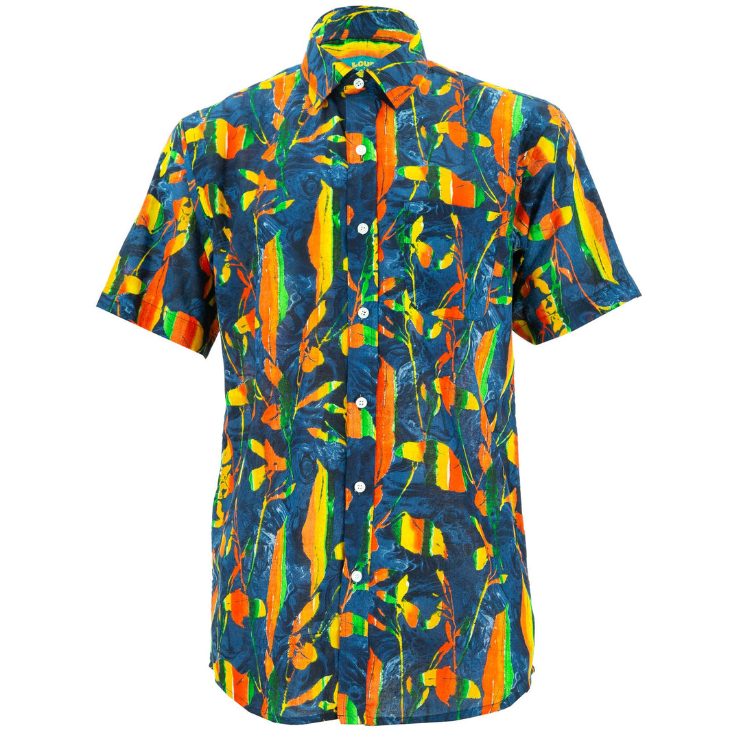Regular Fit Short Sleeve Shirt - Lava Flow