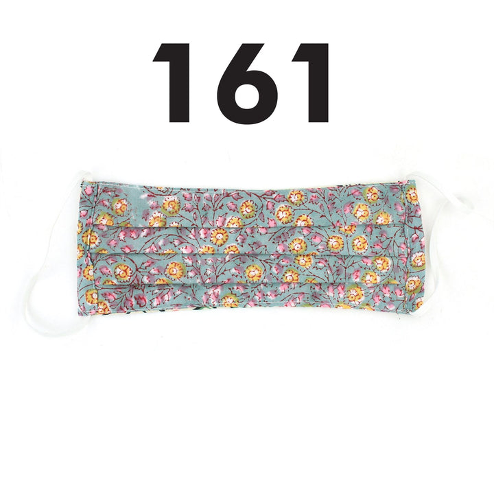 100% Cotton Handmade Pleated Face-Mask