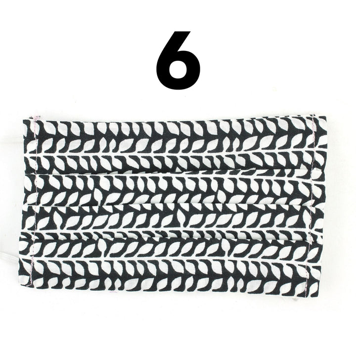 100% Cotton Handmade Pleated Face-Mask
