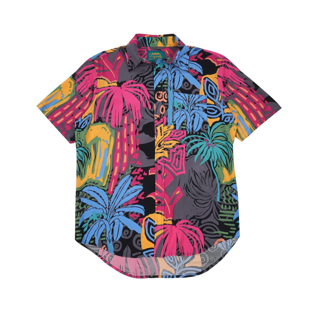Regular Fit Short Sleeve Shirt - Infrared Jungle