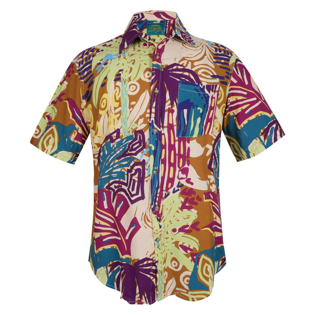 Regular Fit Short Sleeve Shirt - Electric Rainforest