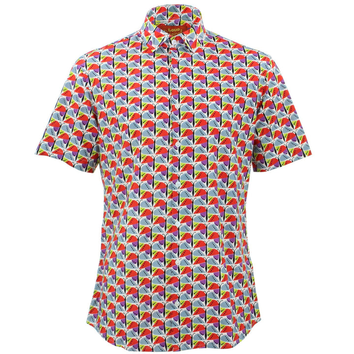 Tailored Fit Short Sleeve Shirt - Butterflies