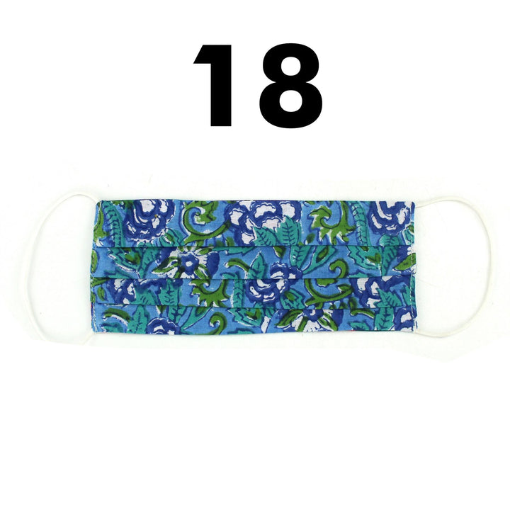 Handmade 100% Cotton Pleated Face-Mask
