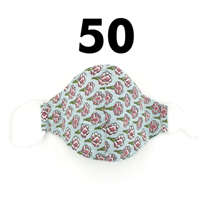 100% Cotton Handmade Pleated Face-Mask