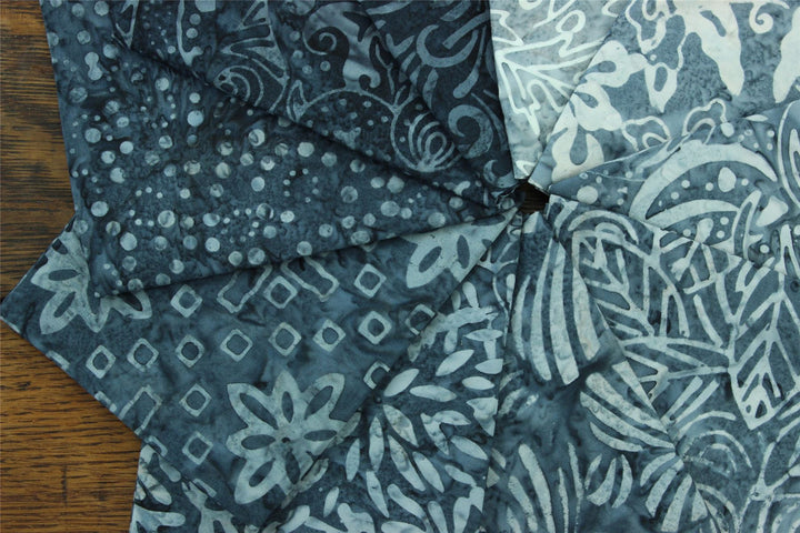 Fat Quarter - 10 Pieces of 19" x 20" Cotton Batik