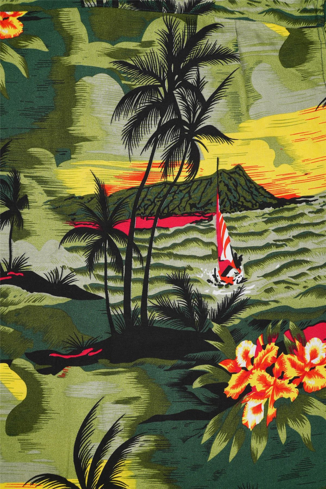 Regular Fit Short Sleeve Shirt - Tropical Sundown