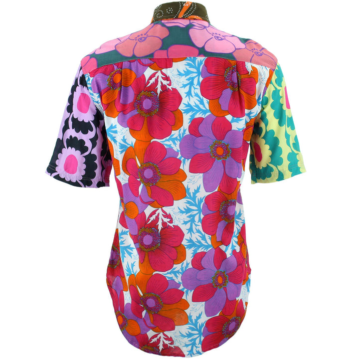 Regular Fit Short Sleeve Shirt - Random Mixed Panel - Abstract