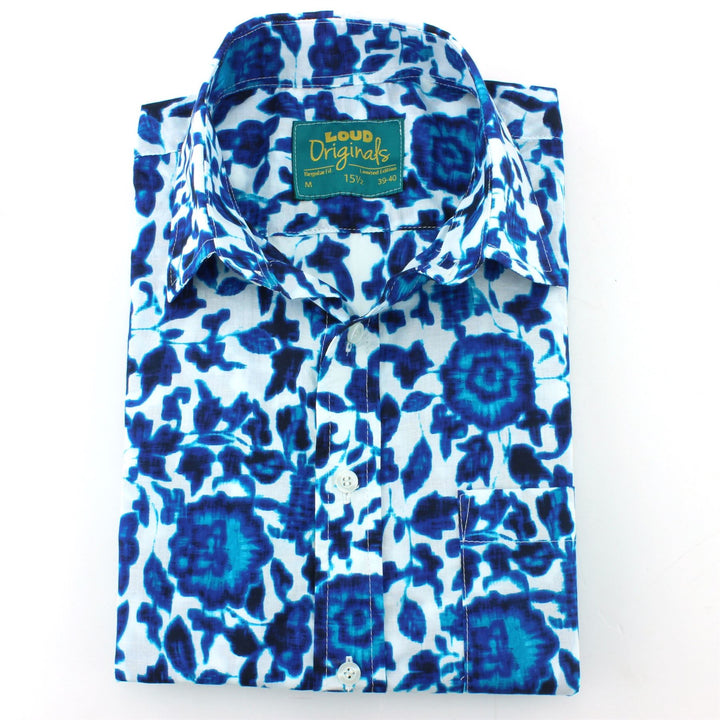Slim Fit Long Sleeve Shirt - Floral Ikat
