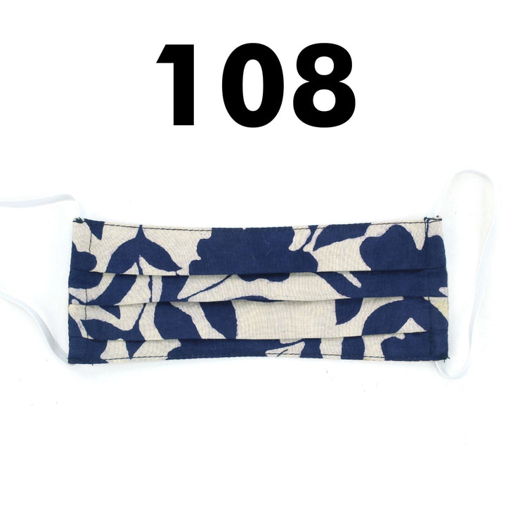 100% Cotton Handmade Pleated Face-Mask