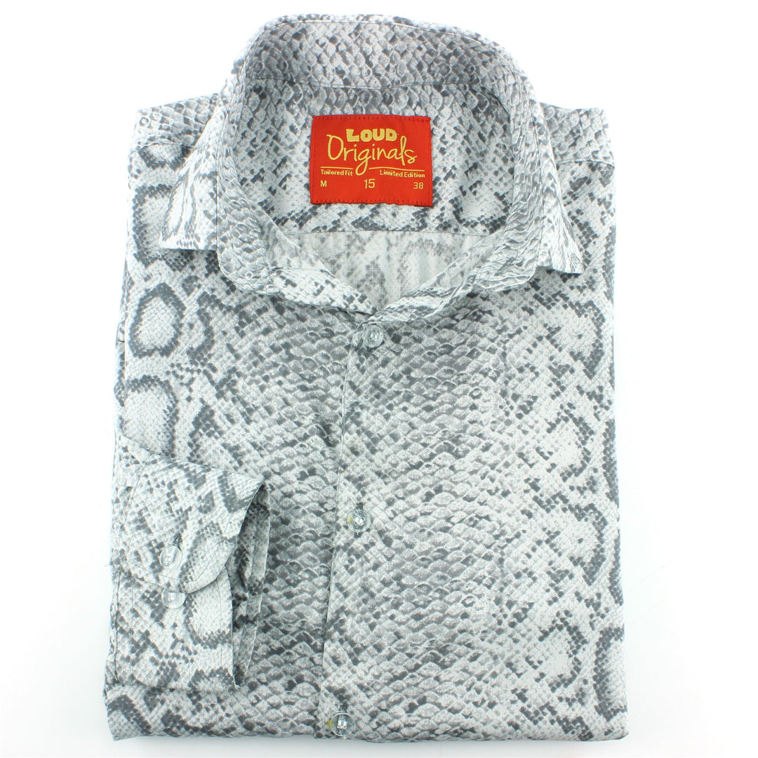 Slim Fit Long Sleeve Shirt - Snake Skin