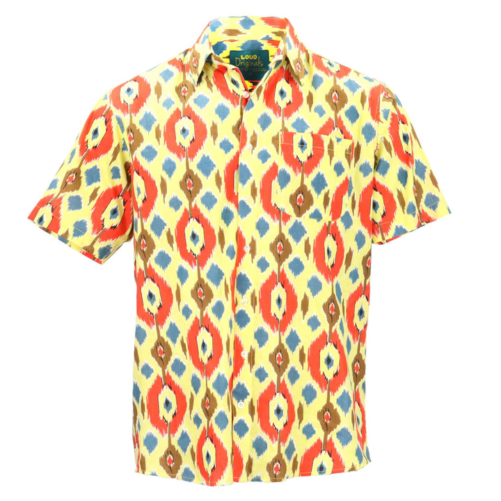 Regular Fit Short Sleeve Shirt - Sunset Ikat