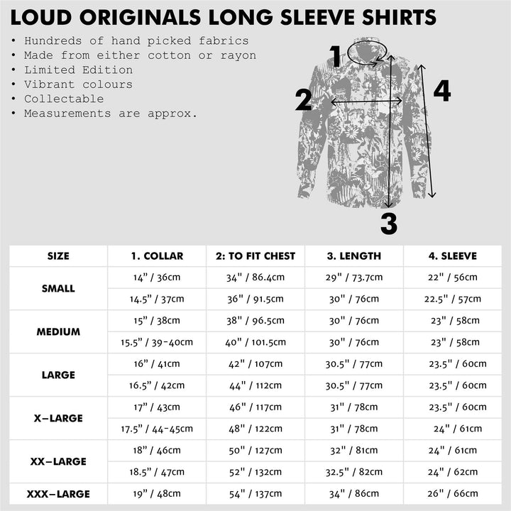 Regular Fit Long Sleeve Shirt - Random Mixed Panel Orange