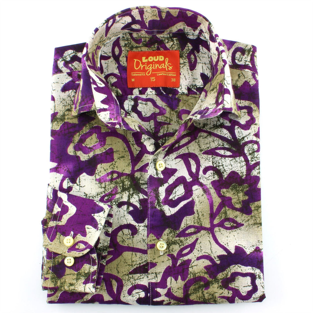 Tailored Fit Long Sleeve Shirt - Floral Blend