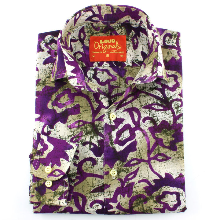 Tailored Fit Long Sleeve Shirt - Floral Blend