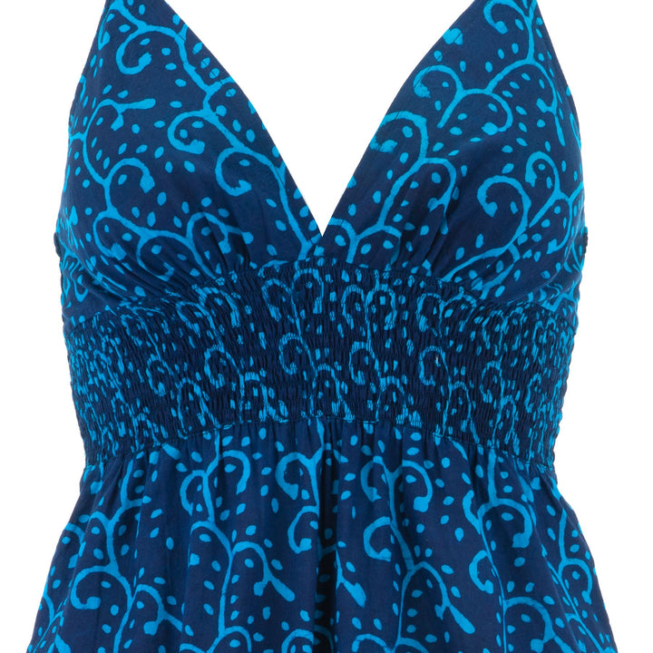 Halter Neck Beach Dress - Sea Swirl
