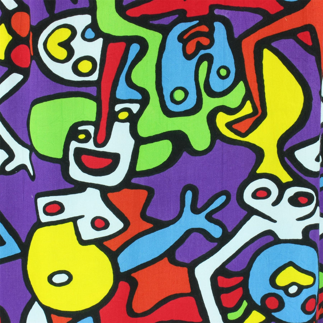 Slim Fit Long Sleeve Rayon Shirt - Tiffy Print - Purple