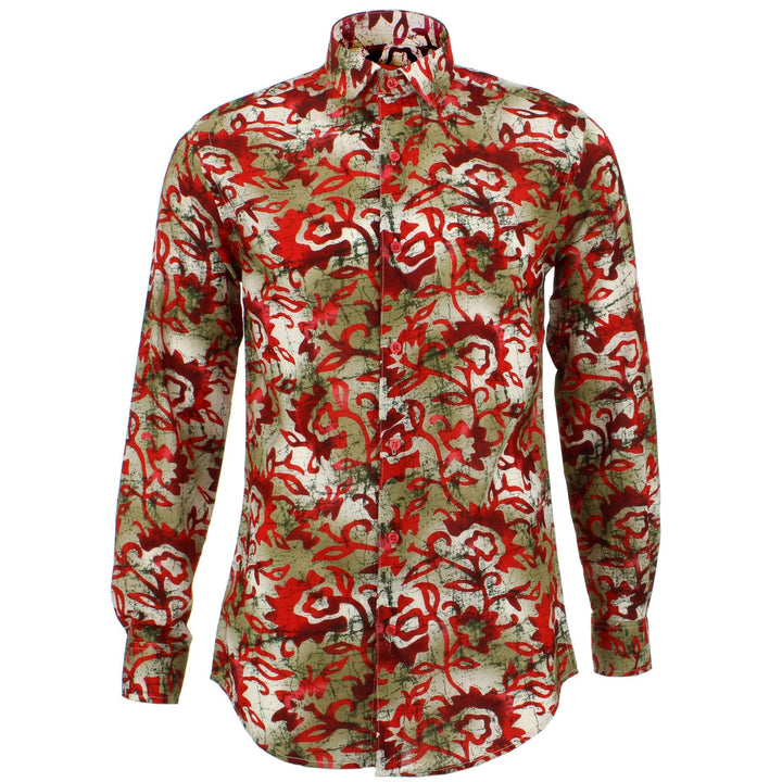 Tailored Fit Long Sleeve Shirt - Floral Blend