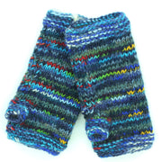 Hand Knitted Wool Arm Warmer - SD Dark Blue Mix