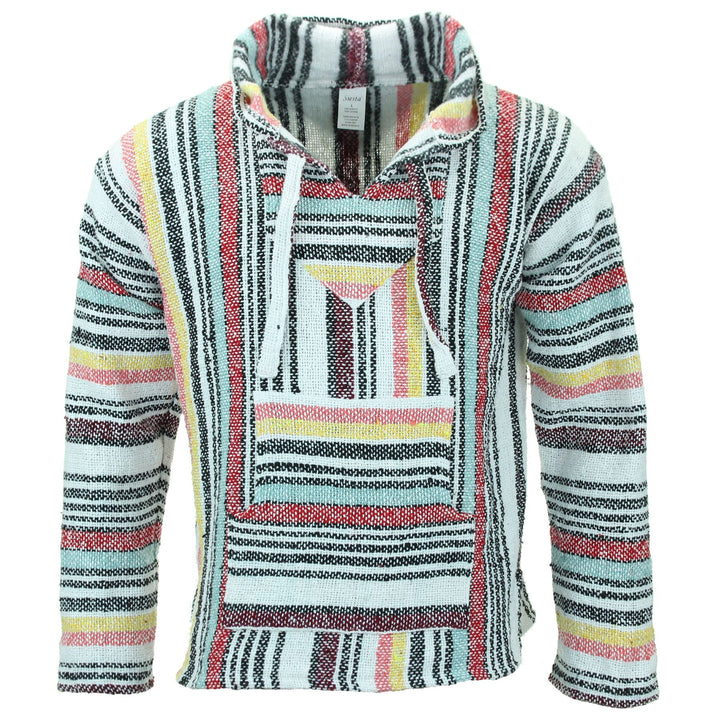 Mexican Baja Jerga Hoody - Sugar Stripe
