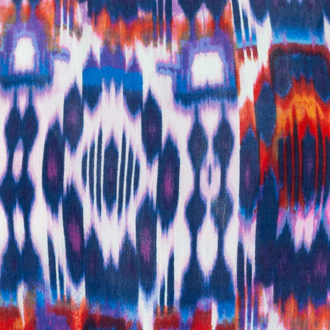 Empire Line Tea Dress - Ikat Blur Rayon