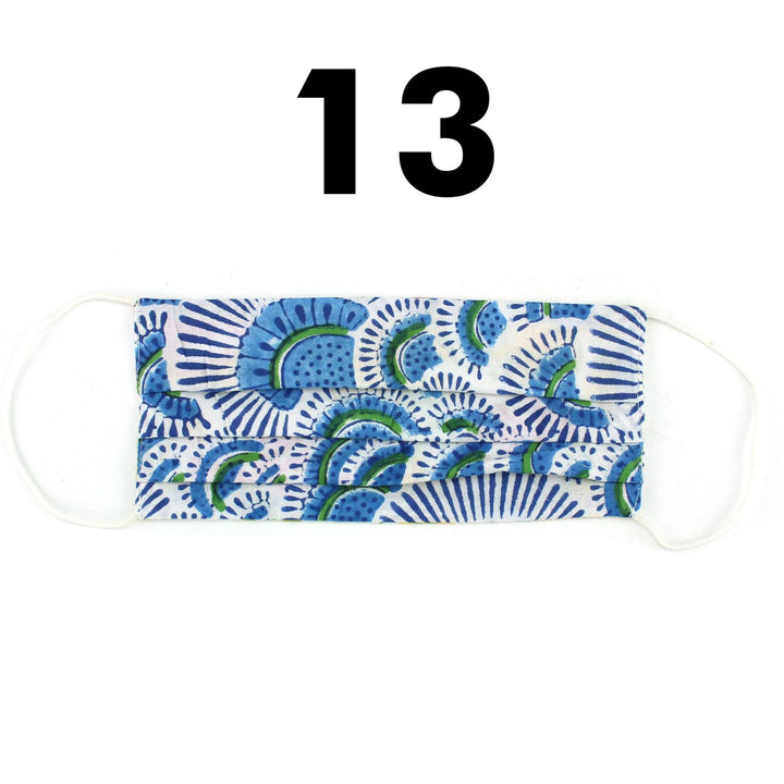 Handmade 100% Cotton Pleated Face-Mask