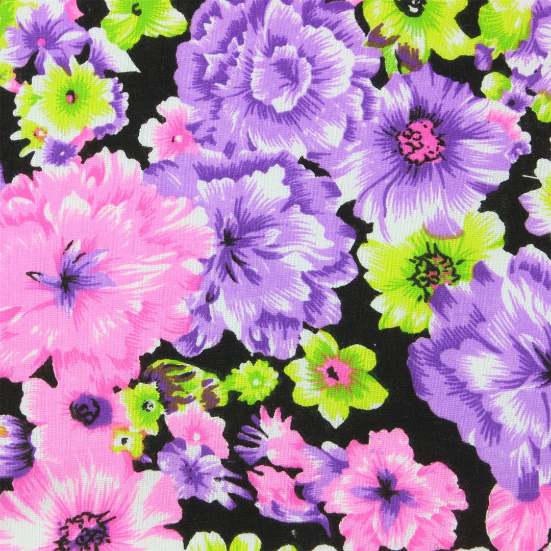 Tailored Fit Long Sleeve Shirt - Purple & Green Floral