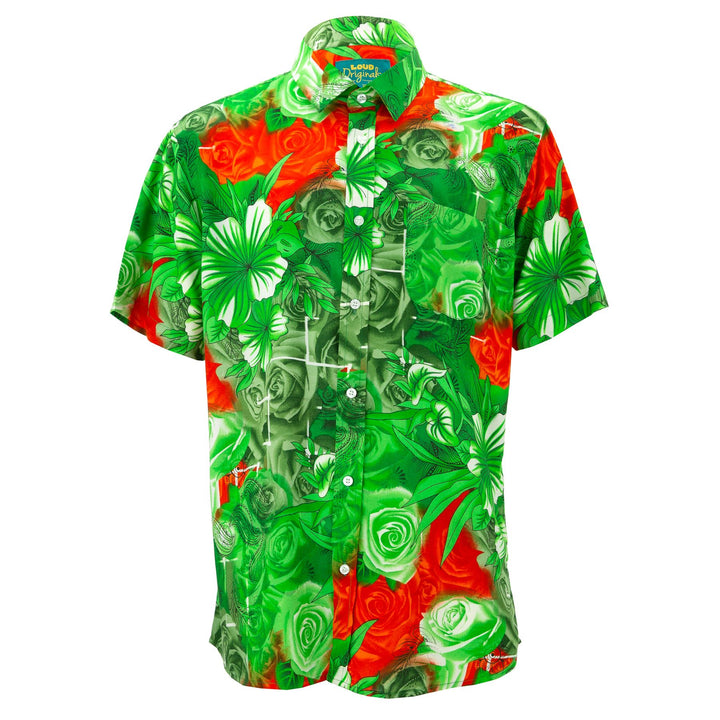 Regular Fit Short Sleeve Shirt - Roses