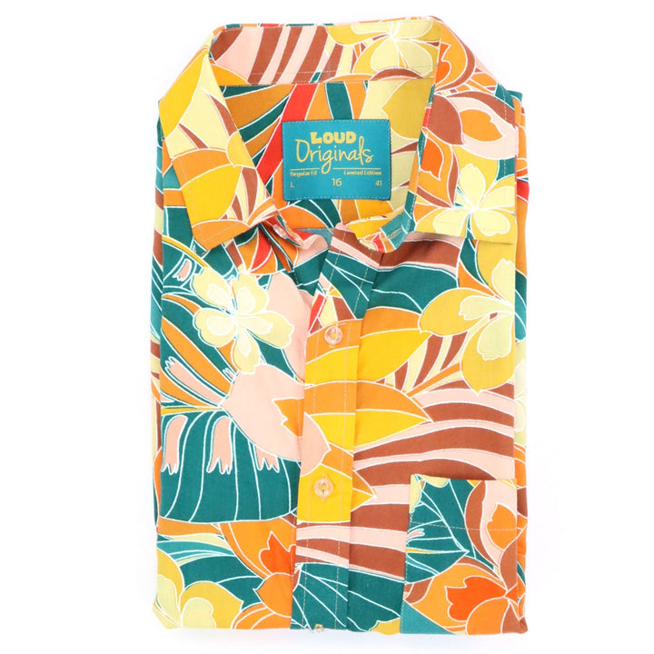 Regular Fit Short Sleeve Shirt - Tropical Palm