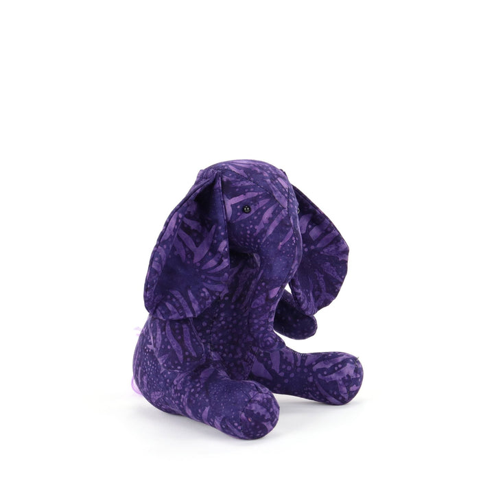 Batik Cotton Friendship Elephant - Purple Leaf