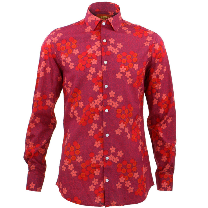 Tailored Fit Long Sleeve Shirt - Spiral Garden