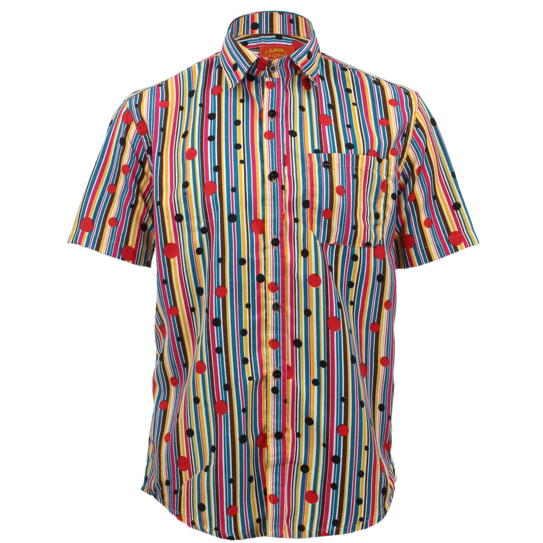 Tailored Fit Short Sleeve Shirt - Stripes & Spots