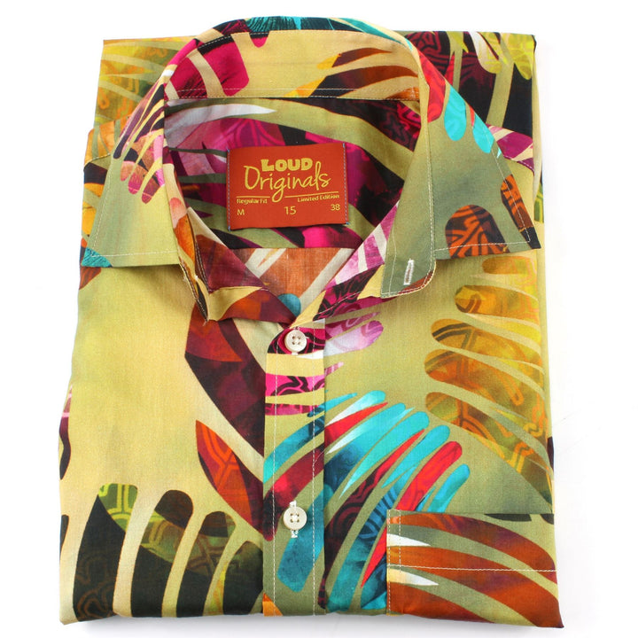 Regular Fit Short Sleeve Shirt - Multi-coloured Abstract
