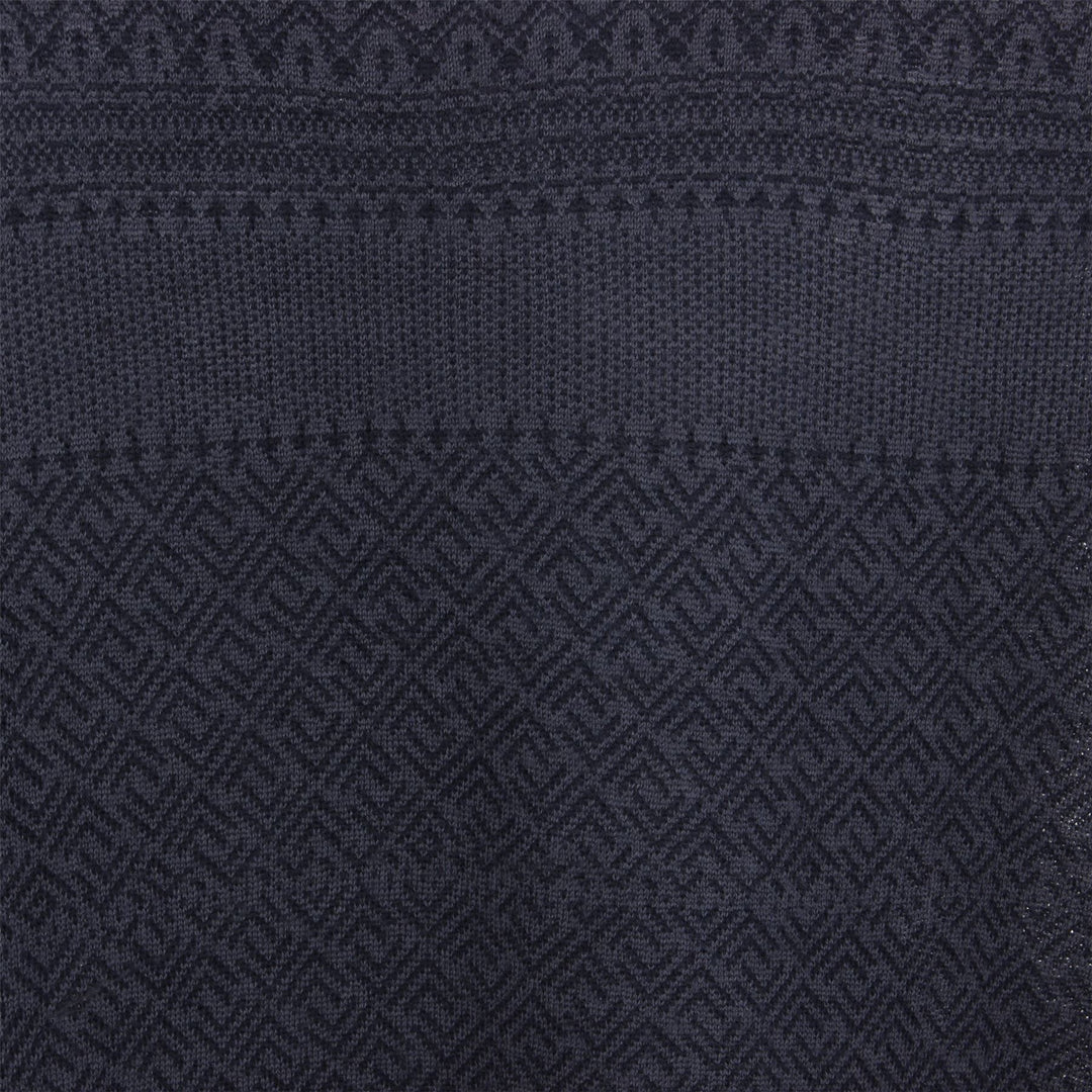 Wool Blend Knit Jumper with Nordic Fair Isle Design - Indigo Grape